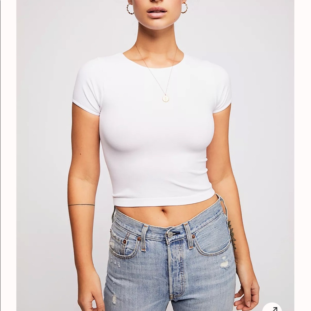 NWT Free People Intimately Ivory Cap Sleeve Seamless Cami